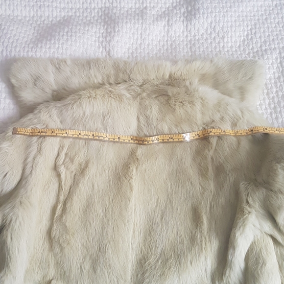 Lime green Rabbit fur coat - Picture 8 of 10